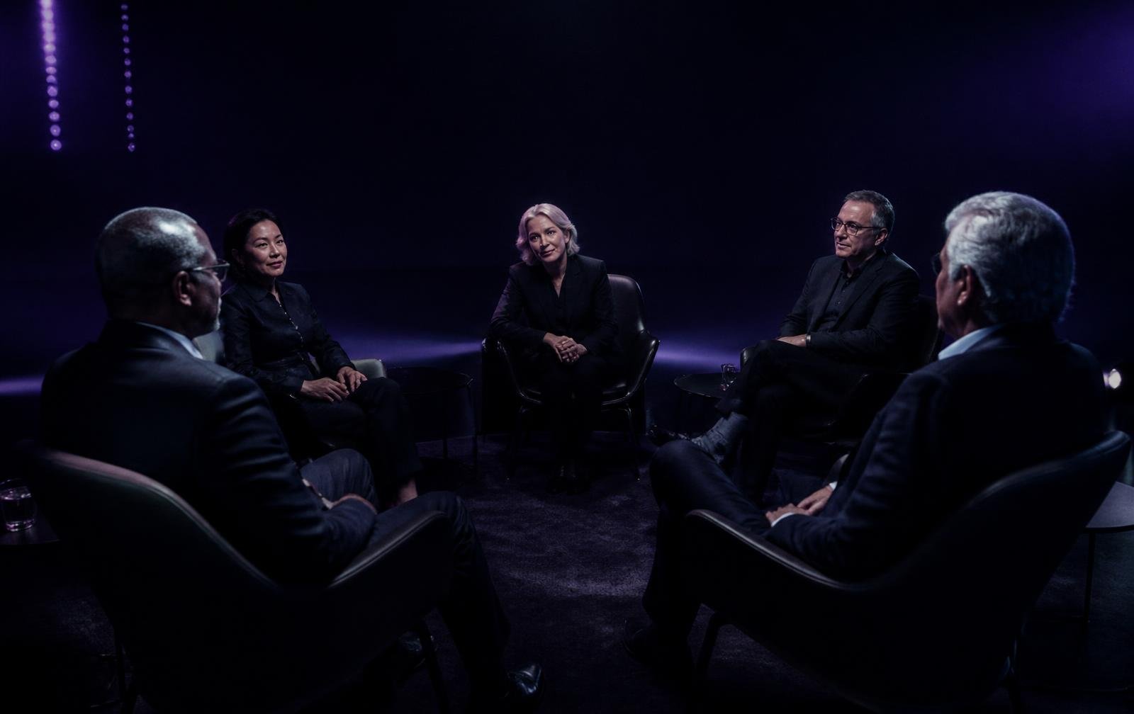 Executives in an immersive leadership development session