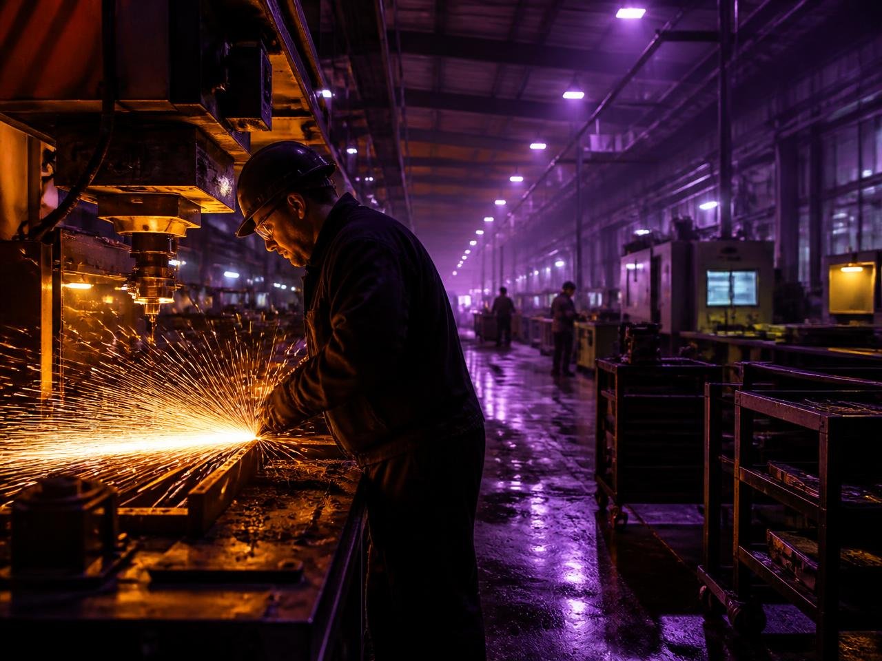 Night shift on a precision manufacturing floor