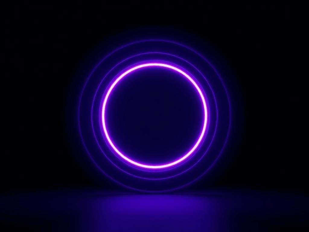 Concentric rings of violet light