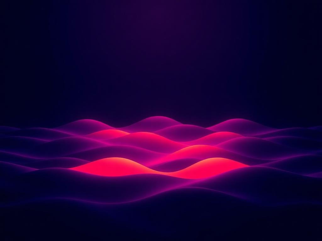 Coral and magenta waves rippling outward